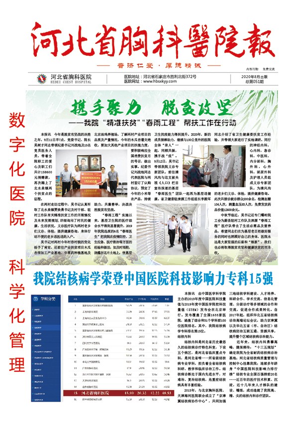 河北省胸科医院报 第五十一期